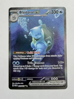 Pokemon Blastoise EX 200/165 Special Illustration Rare SV Scarlet & Violet 151 - Image 1