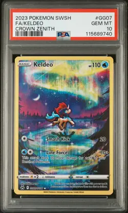 2023 POKEMON SWORD & SHIELD CROWN ZENITH #GG07 FULL ART/KELDEO PSA 10 - Image 1
