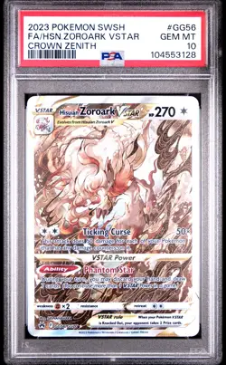 2023 POKEMON SWORD & SHIELD CROWN ZENITH FULL ART/HISUIAN ZOROARK VSTAR PSA 10 - Image 1