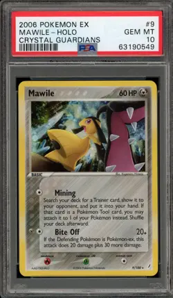 Pokemon Mawile EX Crystal Guardians Holo Rare #9 PSA 10 Gem Mint - Image 1