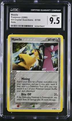 Pokemon Mawile 9/100 Holo EX Crystal Guardians - CGC 9.5 - Image 1