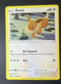 Eevee SWSH190 - Black Star Promo - Cosmos Holo - Pokemon - Swirl - Image 1