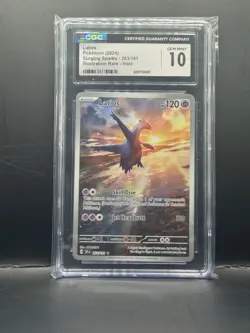 💎 2024 Pokemon Latios Sv08 Surging Sparks Illustration Rare Holo 203/191 CGC 10 - Image 1
