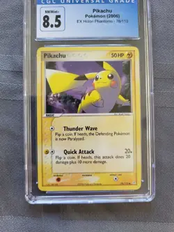 Pokemon: Pikachu #78/110 EX Holon Phantoms Vintage Non-holo 2006 - CGC 8.5 - D44 - Image 3
