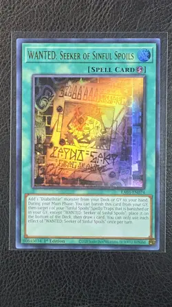 WANTED: Seeker Of Sinful Spoils 1st Ed RA03-EN074 M PF YuGiOh Bonanza Series - Image 1