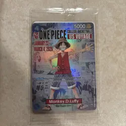 Monkey.D.Luffy College Basketball US Voyage One Piece Card SEALED!!! Qty-2 - Image 1