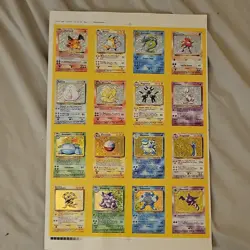 Pokemon Holo Uncut Sheet Base Set 16 Cards Charizard 1999 Vintage Bootleg - Image 1