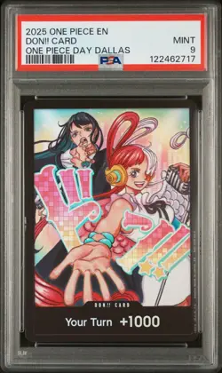 2025 One Piece Promos Don!! Card One Piece Day Dallas PSA 9 - Image 2