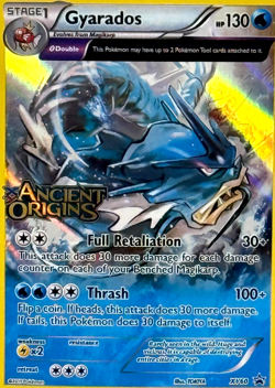 Pokemon XY Ancient Origins Gyarados Gold Foil Stamp Prerelease Card Insured - Image 2