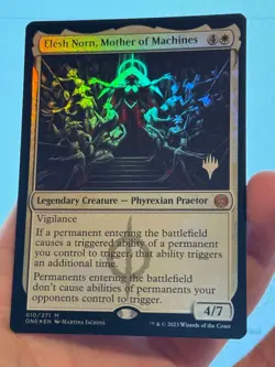 1X FOIL Elesh Norn, Mother of Machines NM Promo MTG Magic ONE Phyrexia Praetor - Image 2