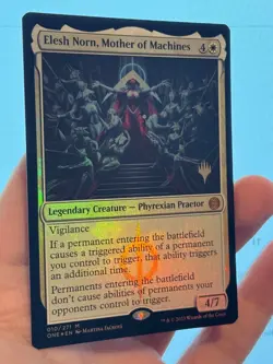 1X FOIL Elesh Norn, Mother of Machines NM Promo MTG Magic ONE Phyrexia Praetor - Image 3