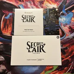 Magic the Gathering Secret Lair Trick or Treat Rainbow Foil + Cryptic Command - Image 1