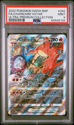2022 Pokemon Swsh Black Star Charizard Vstar Ultra-Premium Collection #262 PSA 9 - Image 1