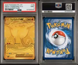 2025 MEGA CHARIZARD X EX HYPER RARE GOLD PHANTASMAL FLAMES POKEMON PSA 9 #130 - Image 3