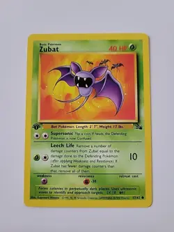 Pokemon TCG Zubat 1st Edition Fossil Set 57/62 1999 - Image 1