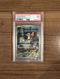 2023 POKEMON SVP EN-SV BLACK STAR PROMO #044 CHARMANDER OBSIDIAN FLAMES PSA 9 - Image 1