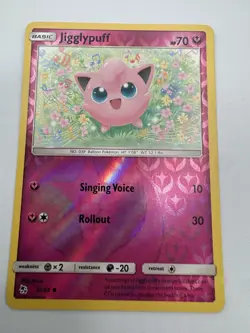 Pokemon Jigglypuff 41/68 Reverse Holo SM Hidden Fates NM - Image 1