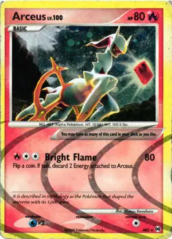 Pokemon TCG Arceus AR3 Platinum Arceus Holo Rare DMG - Image 1