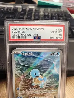 POKEMON MEW EN-151 ILLUSTRATION RARE #170 SQUIRTLE PSA 10 - Image 2