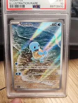 POKEMON MEW EN-151 ILLUSTRATION RARE #170 SQUIRTLE PSA 10 - Image 3