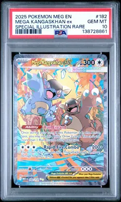 2025 POKEMON MEGA EVOLUTION 182 MEGA KANGASKHAN EX SIR -PSA 10 - Image 1