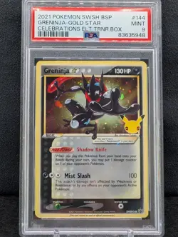 PSA 9 Greninja Gold Star Promo SWSH144 Pokemon Celebrations ETB English - Image 1