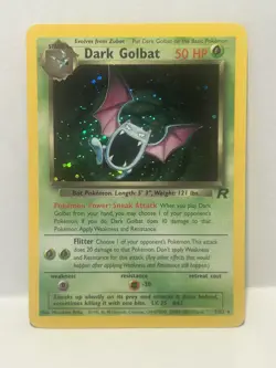 Pokemon Dark Golbat Team Rocket 7/82 Holo Rare 50HP Wizards 2000 Vintage English - Image 1