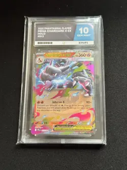 Mega Charizard X Ex 13/94 | Phantasmal Flames | Pokemon TCG - ACE 10 GEM MINT - Image 1