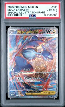 Mega Latias EX SIR PSA 10 Mega Evolution ME01 Pokemon Special Illustration Rare - Image 1
