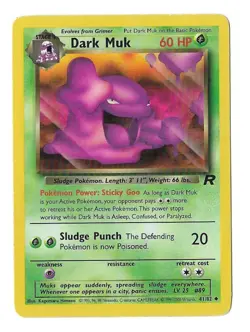 Pokemon TCG Dark Muk Team Rocket 41/82 Unlimited Uncommon - Image 1