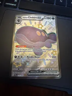 PALDEAN CLODSIRE EX 219/091 PALDEAN FATES POKEMON (SHINY FULL ART, NM) SKU 1-1 - Image 1