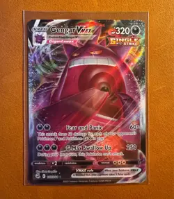 Pokemon TCG Gengar VMAX 157/264 Fusion Strike Ultra Rare Full Art Holo Card Mint - Image 1