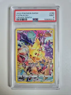 PSA 9 Pikachu Crown Zenith 160/159 Secret Rare Holo Card Pokemon TCG MINT - Image 1