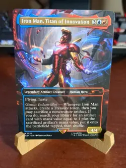 MTG: Iron Man, Titan of Industry BORDERLESS #1731, NM Secret Lair Marvel Card!! - Image 1