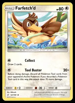 Farfetch'd 127/181 Pokemon Card Team Up Uncommon 80 HP Lightly Played PS - Image 1