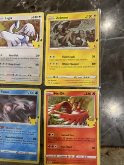 Pokemon TCG Holo Rare 25th Celebrations Cards Ho-oh, Palkia, Lugia & Zekrom - Image 2
