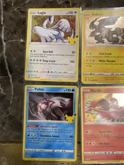 Pokemon TCG Holo Rare 25th Celebrations Cards Ho-oh, Palkia, Lugia & Zekrom - Image 3