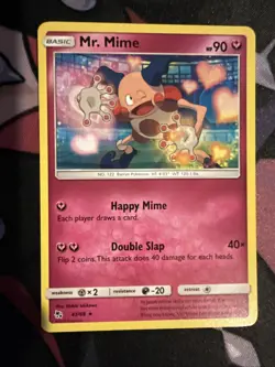 Pokemon TCG Hidden Fates Mr. Mime 43/68 - Image 1