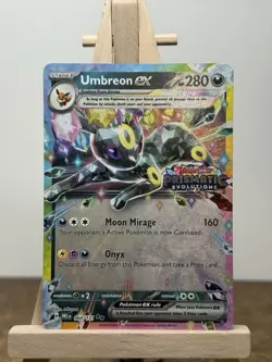 Pokemon TCG Umbreon ex Prismatic Evolutions EX Holo 280 HP 060/131 Alt Art - Image 1