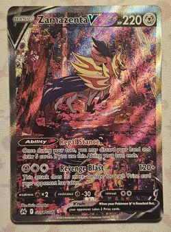 Pokemon TCG Zamazenta v Crown Zenith Galarian Gallery GG54/GG70 Holo Ultra Rare - Image 1