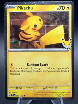 Pokemon TCG Pikachu 051/162 30th Anniversary Stamped 2026 Pokemon Day Promo - Image 1