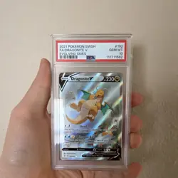 Pokemon 2021 Evolving Skies Dragonite V Full Art Holo Ultra Rare PSA 10 #192 - Image 1