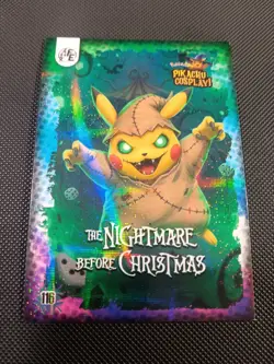 The Nightmare Before Christmas #116 Galaxy Holo-Electric Pikachu Cosplay Pokemon - Image 1