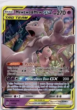 Pokemon Mewtwo & Mew GX 71/236 SM - Unified Minds Alt Art NM/M - Image 1