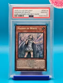 PSA 10 - 2025 YU-GI-OH! 25LP-LP WORLD CHAMPIONSHIP 2025 EN018 MAIDEN OF WHITE - Image 1
