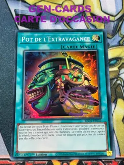 CARTE Yu Gi Oh POT DE L'EXTRAVAGANCE RA01-FR059 SUPER RARE 1ere edition - Image 1