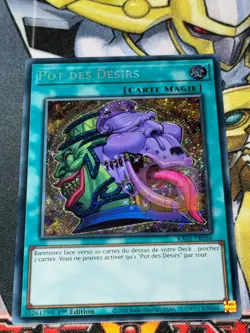 CARTE Yu Gi Oh POT DES DESIRS RA01-FR056 SECRET RARE 1ere edition - Image 1