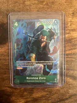 Namco Roronoa Zoro Alternate Art Foil Blocker PRB02-006 Rare 4000 One Piece CCG - Image 1