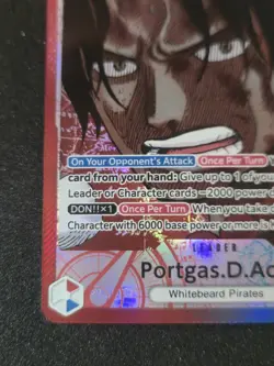 One Piece Portgas.D.Ace OP13-002 Alt Art Leader ENGLISH Carrying On His Will NM - Image 4