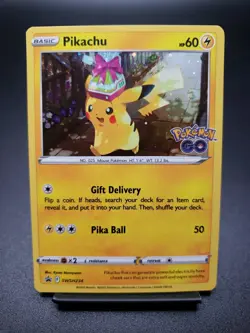 Pikachu SWSH234 Pokemon GO Stamped Black Star Promo Card - Image 1